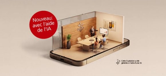 Illustration générée par IA représentant une scène de conseil.