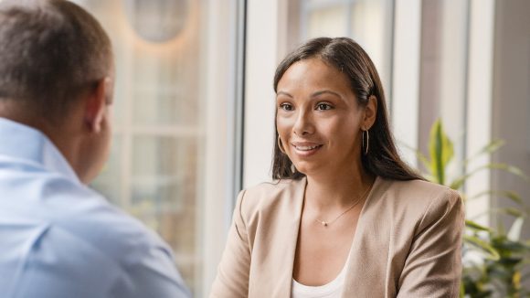 Woman on interview