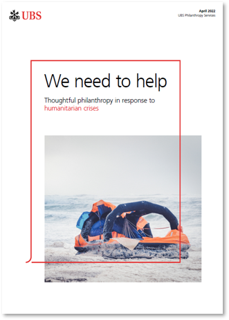 Cover of UBS Optimus Foundation We need to help brochure