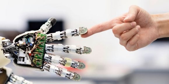 human touching robot