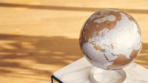 Globe on table