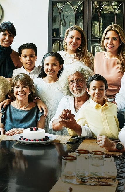 Multigenerational family celebration