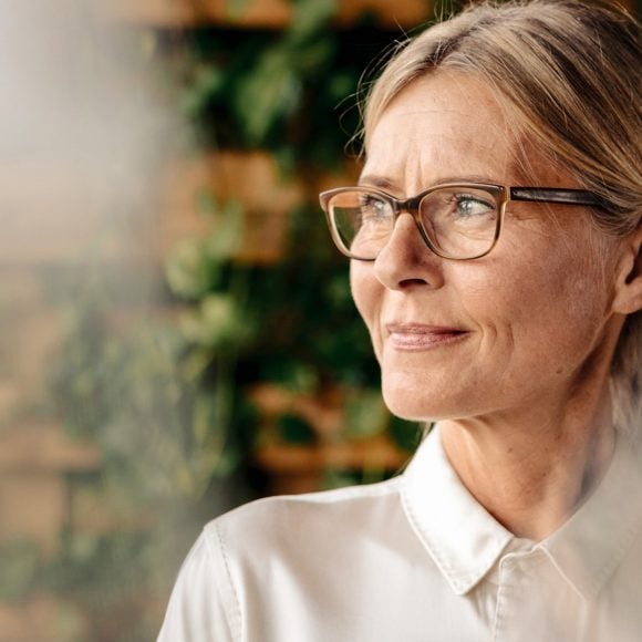 Closeup of smiling professional woman