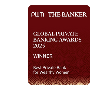 Logo patch: Plum THE BANKER GLOBAL PRIVATE BANKING AWARDS 2025 WINNER Best Private Bank for Wealthy Women