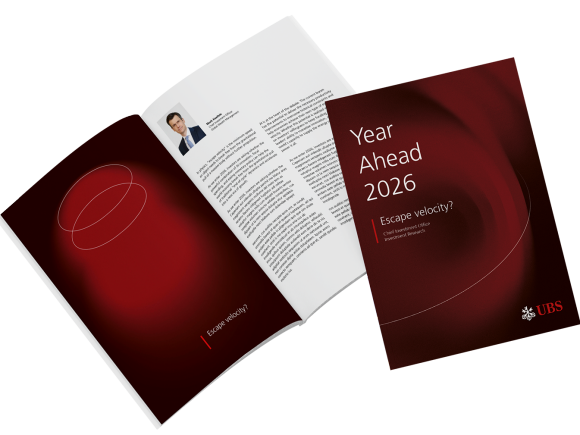 A cover image of the report showing the front, next to an open page with text.