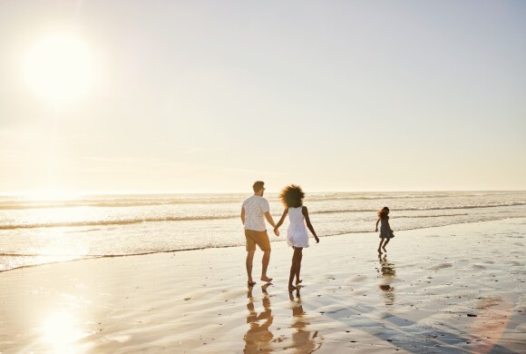 Family at the beach