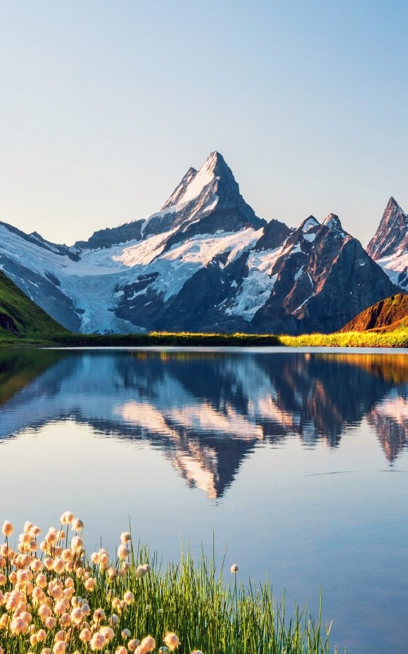 Panorama view of swiss mountains