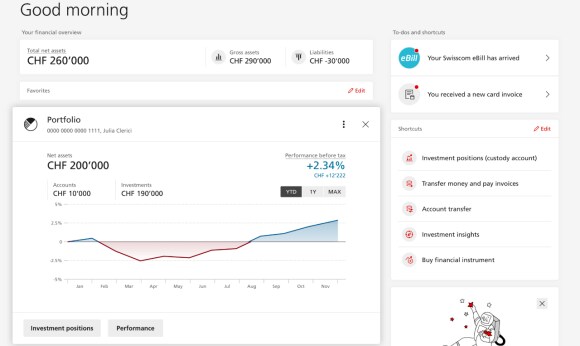 Neue E-Banking-Startseite