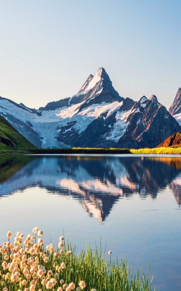 Panorama view of swiss mountains