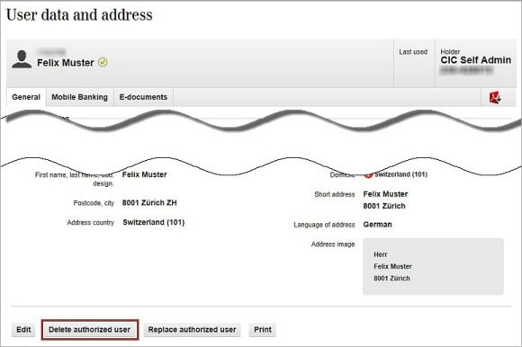 Step 2: Delete authorized user