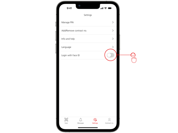 Configuration. Login biométrique