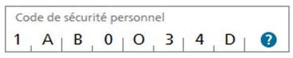Saisissez le code à huit caractères de