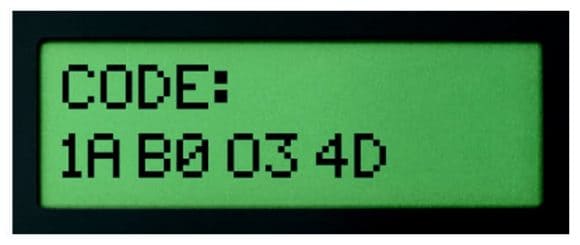 Saisissez le code à huit caractères du