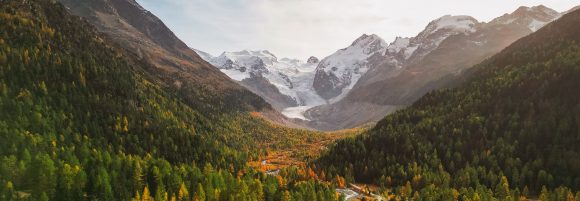 Train in mountains