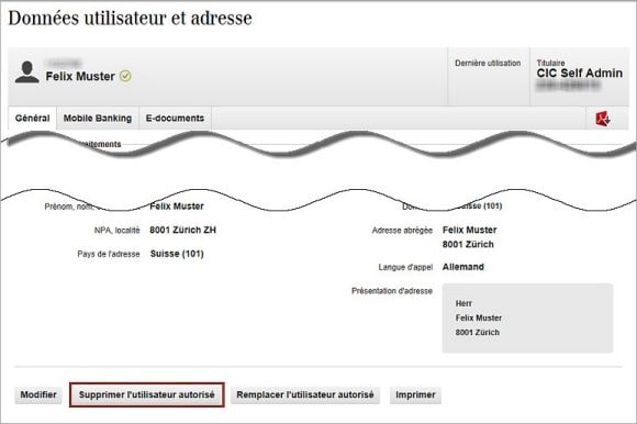 Etape 2: Supprimer l'utilisateur autorisé