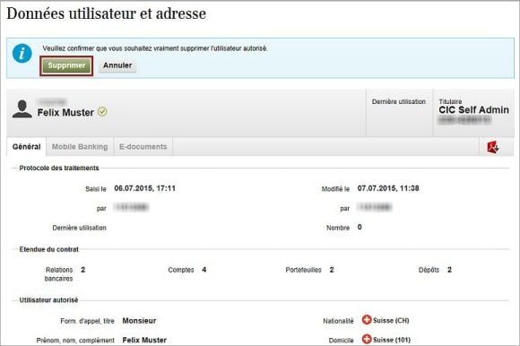 Etape 3: Confirmer la suppression