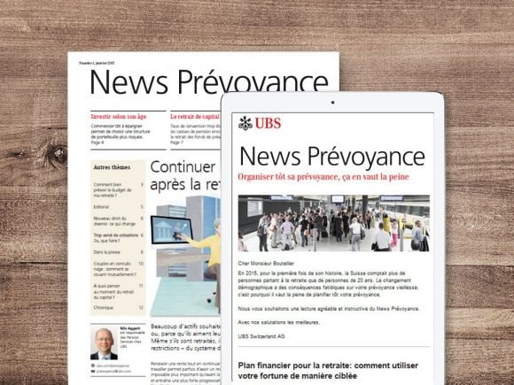 Première page de la News Prévoyance