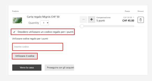 Schermata KeyClub eStore mostra come utilizzare la tua carta KeyClub