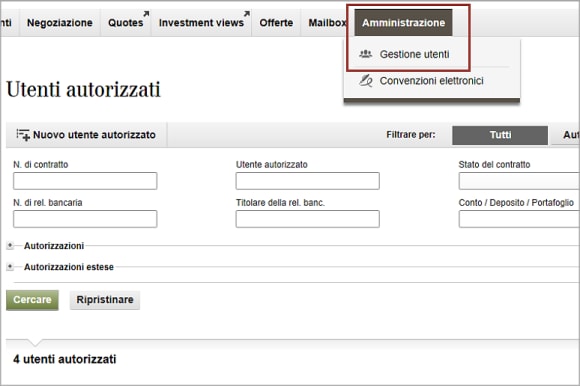 Aprire la Gestione utenti
