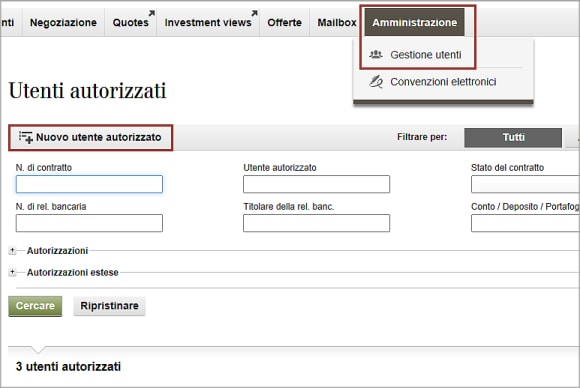 Aprire la Gestione utenti