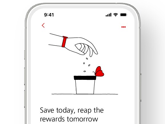 La schermata dell’app mobile dai prodotti pensionistici.