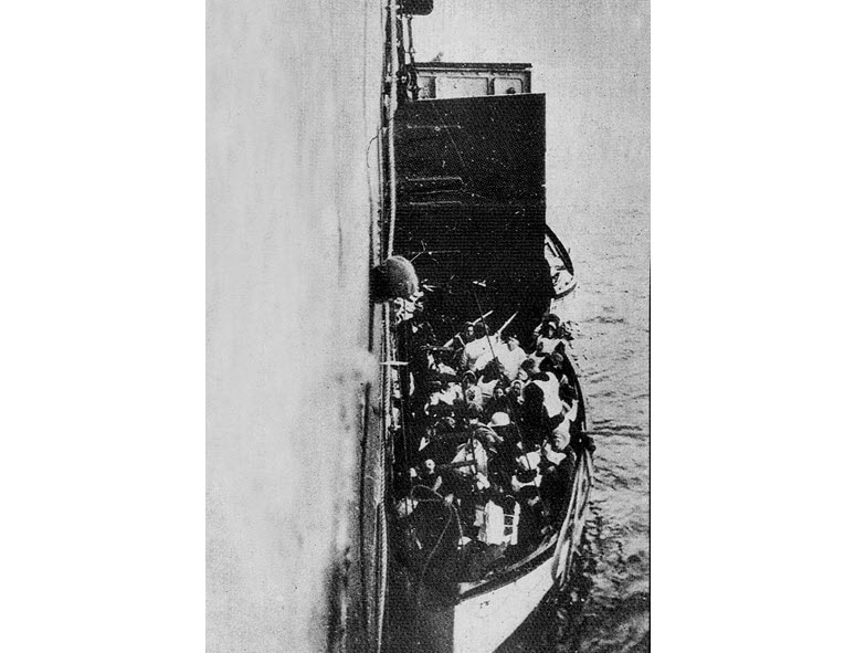 Rettung durch Ozeandampfer Carpathia