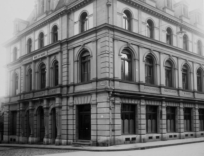 Abbildung Bankgebäude Bank in Baden