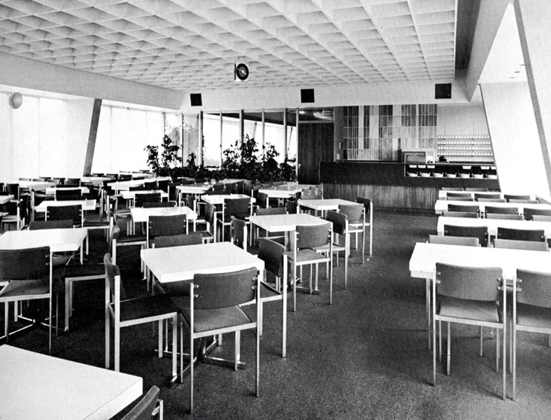 Canteen on the 4th floor, the Union Bank of Switzerland staff restaurant at Bahnhofstrasse 45
