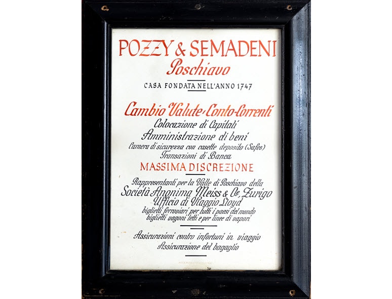 Pozzy Bank advertising board