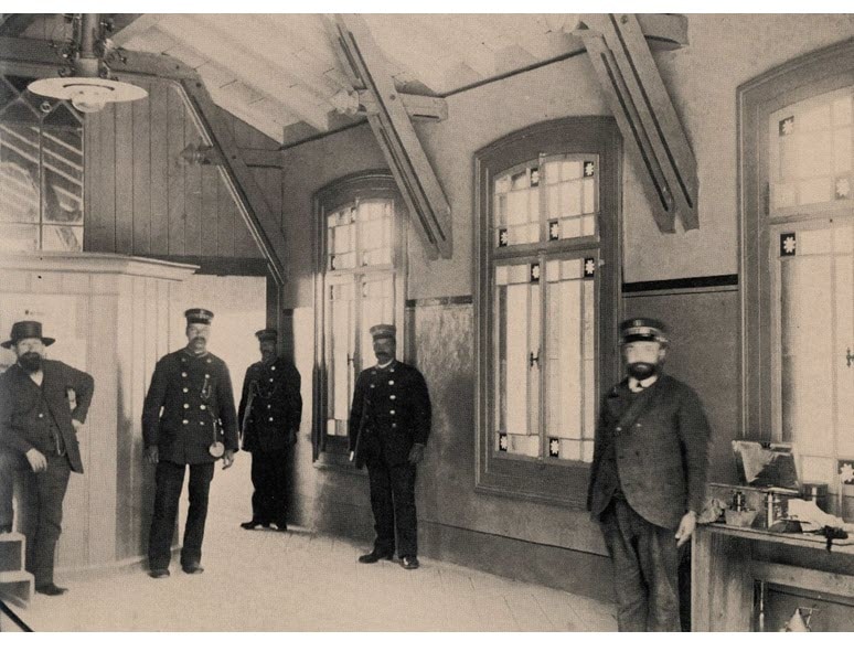 Railway staff at the top station
