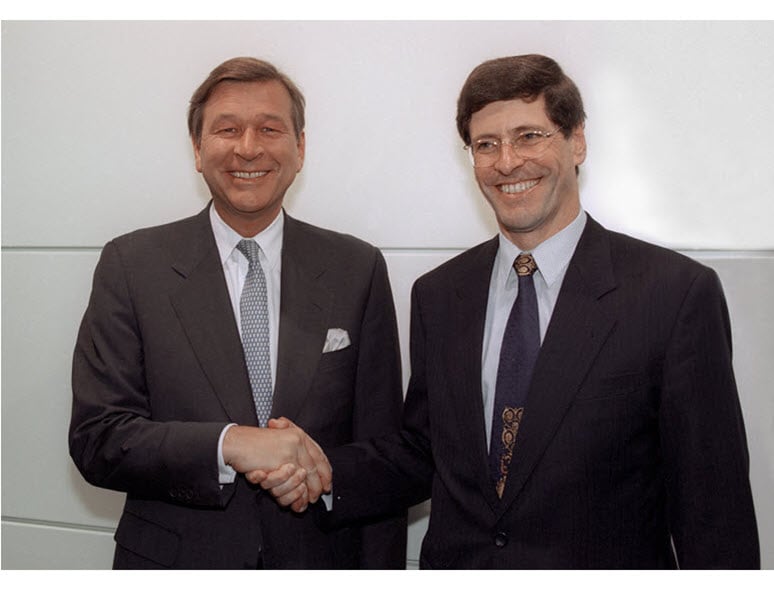 Marcel Ospel and Mathis Cabiallavetta