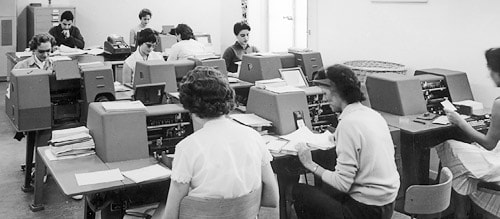 Lochkartendatenverarbeitung in Genf, 1958