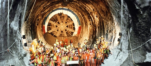 Frankreich Eurotunnel Durchbruch 1990