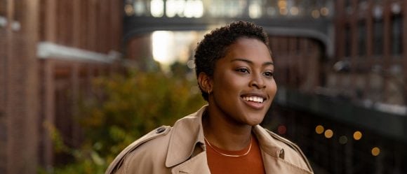 Portrait of Brown women smiling