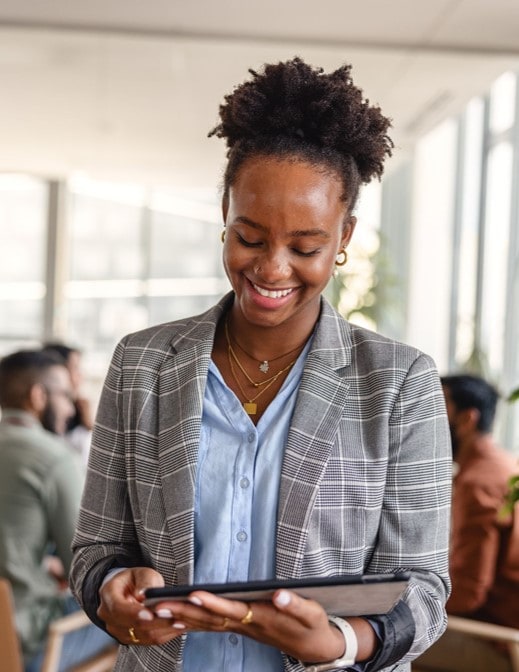 Girl looking at ipad