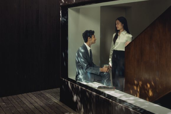 Two friends discussing