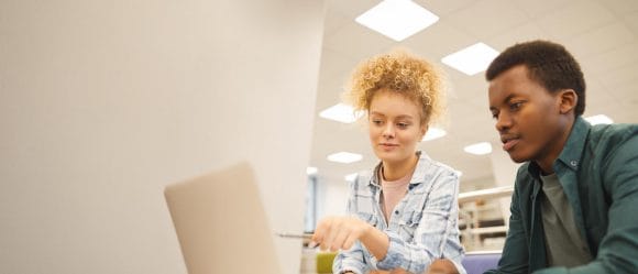 Two friends discussing