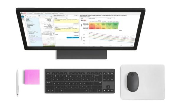 Screenshot of UBS Neo FX Options Trading page on a laptop