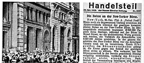 New York stock market crash 1929