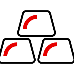 Graphic of stacked gold ingots