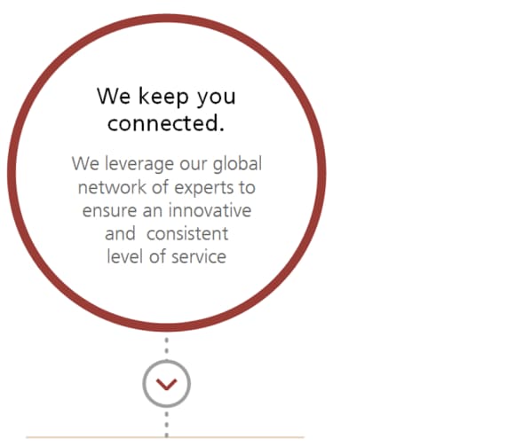 We keep you connected - We leverage our global network of experts to ensure an innovative and consistent level of service