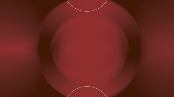 Abstract image with two semi-circles
