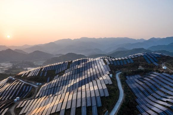 Hillside solar farm