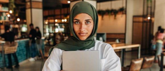 Potrait of young muslim woman