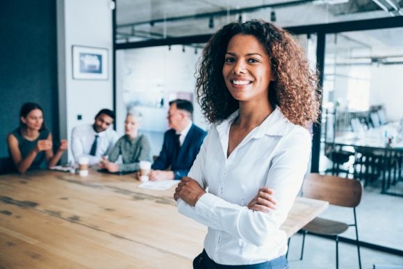 Businesswoman in meeting room