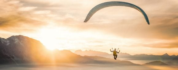 Parapente en el cielo