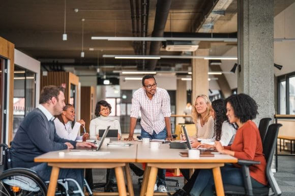Colegas en una reunión