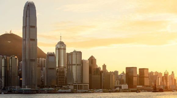 Vista de la ciudad de Hong Kong