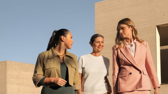 Three women are walking