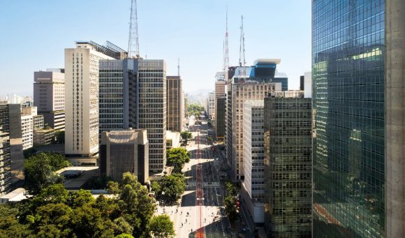 Vista da Avenida Paulista em São Paulo